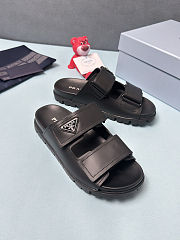 Prada men's leather double-strap sandals - 1