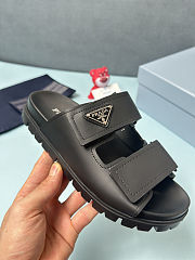 Prada men's leather double-strap sandals - 4