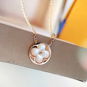 Louis Vuitton Classic Round Natural White Mother-of-Pearl Diamond Necklace - 3