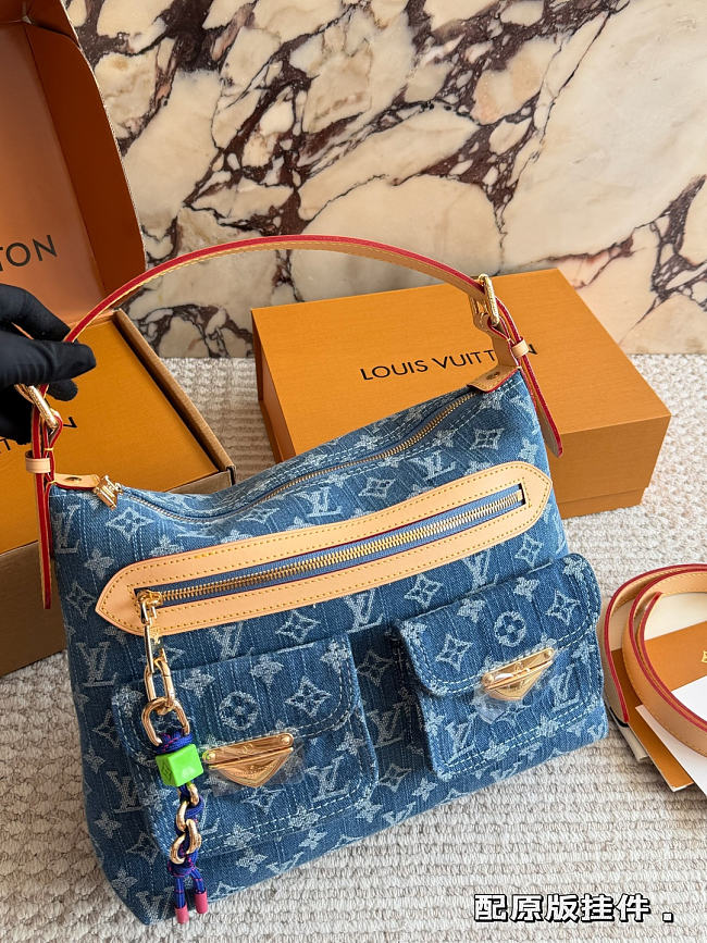 Louis Vuitton denim bag Baggy 30*24cm - 1