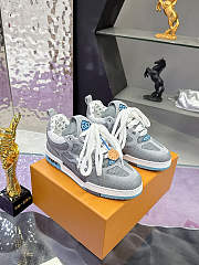Louis Vuitton LV Skate Sneakers in a gray and blue colorway - 1