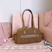 Miu Miu Pocket Shoulder Bag in brown corduroy 32x19x14 cm - 5