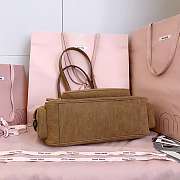 Miu Miu Pocket Shoulder Bag in brown corduroy 32x19x14 cm - 4