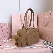 Miu Miu Pocket Shoulder Bag in brown corduroy 32x19x14 cm - 2