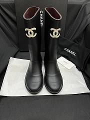 Chanel Rubber Rain Boots Black G39620  - 2