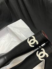 Chanel Rubber Rain Boots Black G39620  - 5