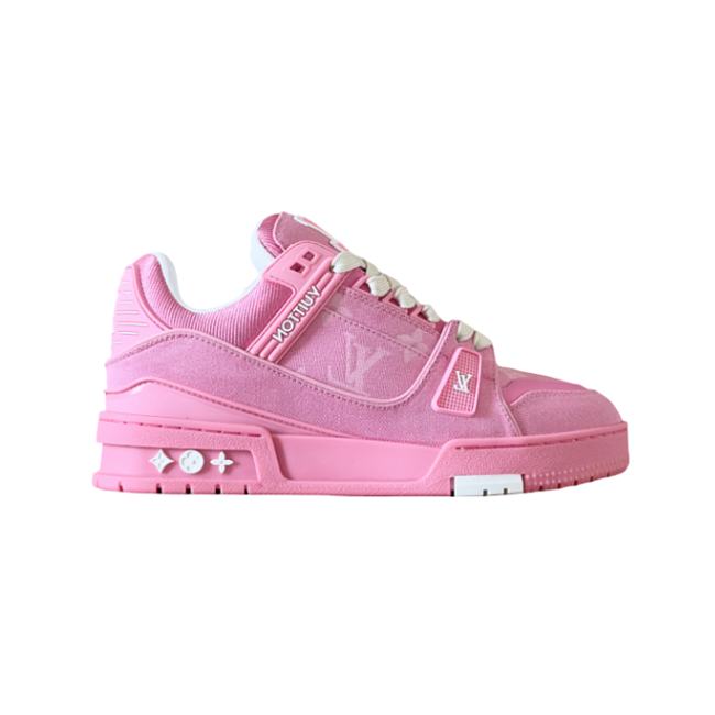 Louis Vuitton Trainer Sneakers in a pink colorway - 1