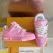 Louis Vuitton Trainer Sneakers in a pink colorway - 5