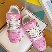 Louis Vuitton Trainer Sneakers in a pink colorway - 3
