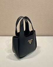Prada Small Leather Tote Bag Black 18cm x 16cm x 10cm - 4