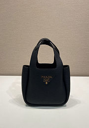 Prada Small Leather Tote Bag Black 18cm x 16cm x 10cm - 2