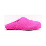 Marni Fussbett Sabot in Fuchsia Calf Hair  - 1
