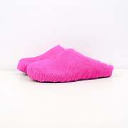 Marni Fussbett Sabot in Fuchsia Calf Hair  - 5