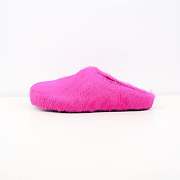 Marni Fussbett Sabot in Fuchsia Calf Hair  - 4