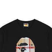 BAPE A Bathing Ape Check by Bathing Tee Black/Beige - 2