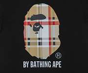 BAPE A Bathing Ape Check by Bathing Tee Black/Beige - 6
