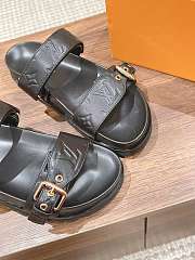 Louis Vuitton Bom Dia Flat Comfort Mule Black - 3