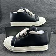 Rick Owens Jumbo Lace Padded Sneaks Low Black Milk  RU02C7893-311 - 6
