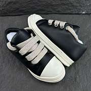Rick Owens Jumbo Lace Padded Sneaks Low Black Milk  RU02C7893-311 - 5