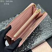Miu Miu Matelassé Nappa Leather Zip Around Wallet 20x10 cm - 3