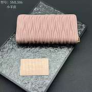 Miu Miu Matelassé Nappa Leather Zip Around Wallet 20x10 cm - 5