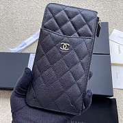 Chanel Classic Flat Wallet Pouch Quilted Caviar Gold-tone Black 19.5*10*3cm - 3