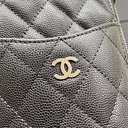 Chanel Classic Flat Wallet Pouch Quilted Caviar Gold-tone Black 19.5*10*3cm - 2
