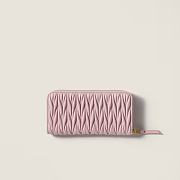 Miu Miu Large matelassé nappa leather wallet Alabaster Pink 9.5*19.5 cm - 6
