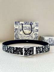 Dior Homme 21FW Oblique Logo Jacquard Belt 4333PLYSE H05E  - 1