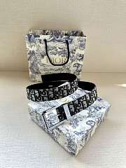 Dior Homme 21FW Oblique Logo Jacquard Belt 4333PLYSE H05E  - 6