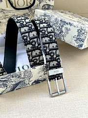 Dior Homme 21FW Oblique Logo Jacquard Belt 4333PLYSE H05E  - 3