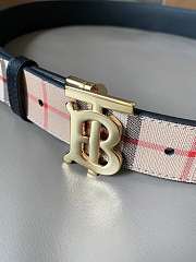 Burberry Reversible Check TB Belt - 3