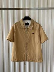 Prada Short-sleeved Re-Nylon zipper shirt  - 3