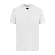 Prada Logo-Plaque Cotton T-Shirt - 1