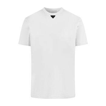 Prada Logo-Plaque Cotton T-Shirt