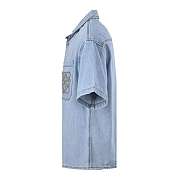 LOEWE x Paula's Ibiza Denim Anagram Short-Sleeve Shirt - 2