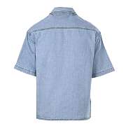 LOEWE x Paula's Ibiza Denim Anagram Short-Sleeve Shirt - 3
