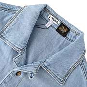 LOEWE x Paula's Ibiza Denim Anagram Short-Sleeve Shirt - 6