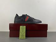Gucci Stretch Low-Top Sneaker Black Leather 865441 AAGFF 1048 - 6
