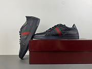 Gucci Stretch Low-Top Sneaker Black Leather 865441 AAGFF 1048 - 2