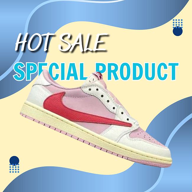 Air Jordan 1 Retro Low OG SP Travis Scott Shy Pink IQ7604-101 - 1