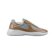Prada America's Cup Logo Patch Patent Beige Sneaker - 1
