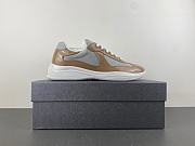 Prada America's Cup Logo Patch Patent Beige Sneaker - 5