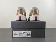 Prada America's Cup Logo Patch Patent Beige Sneaker - 2