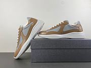 Prada America's Cup Logo Patch Patent Beige Sneaker - 3