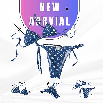 Louis Vuitton Blue Monogram Bikini Set