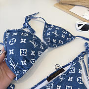 Louis Vuitton Blue Monogram Bikini Set - 6