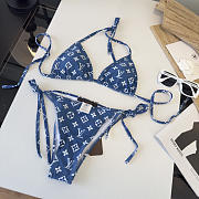 Louis Vuitton Blue Monogram Bikini Set - 5