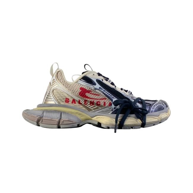 Balenciaga 3XL Split Logo Eggshell Red Navy 840090 W3XSG 9161 - 1