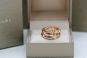 Bvlgari Serpenti Series Three-Strand Serpent Ring with Diamonds - 1